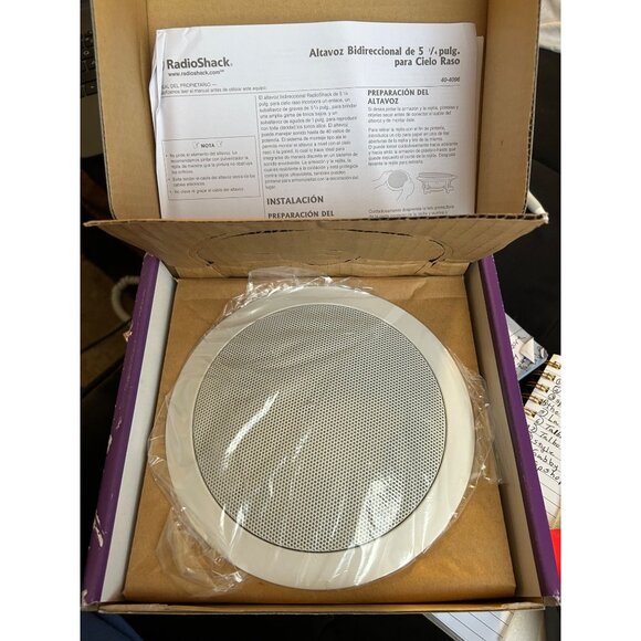 RadioShack 2-Way 5.25” Ceiling Speaker In-Wall/In-Ceiling Audio Easy Install NEW - Picture 5 of 11